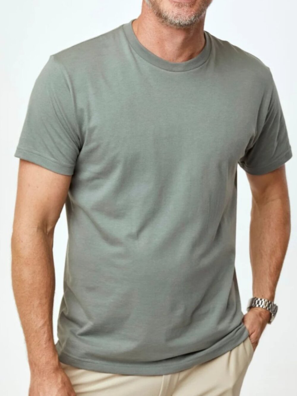 New Fresh Clean Tees Shirt Club Crew Neck T-Shirt Mercury Green 2XL Short Sleeve